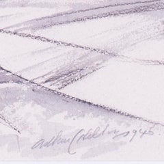 1946, Arthur Cyril Hilton 'Winding Forest Lane', British, crayon and ink drawing