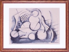1949, Arthur Cyril Hilton 'Forms as Figures', British, abstract drawing