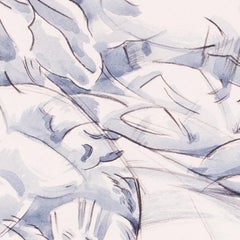 1950, Arthur Cyril Hilton 'The Road to Hale', British, crayon and ink drawing