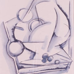 1949, Arthur Cyril Hilton 'Still life', British, abstract drawing