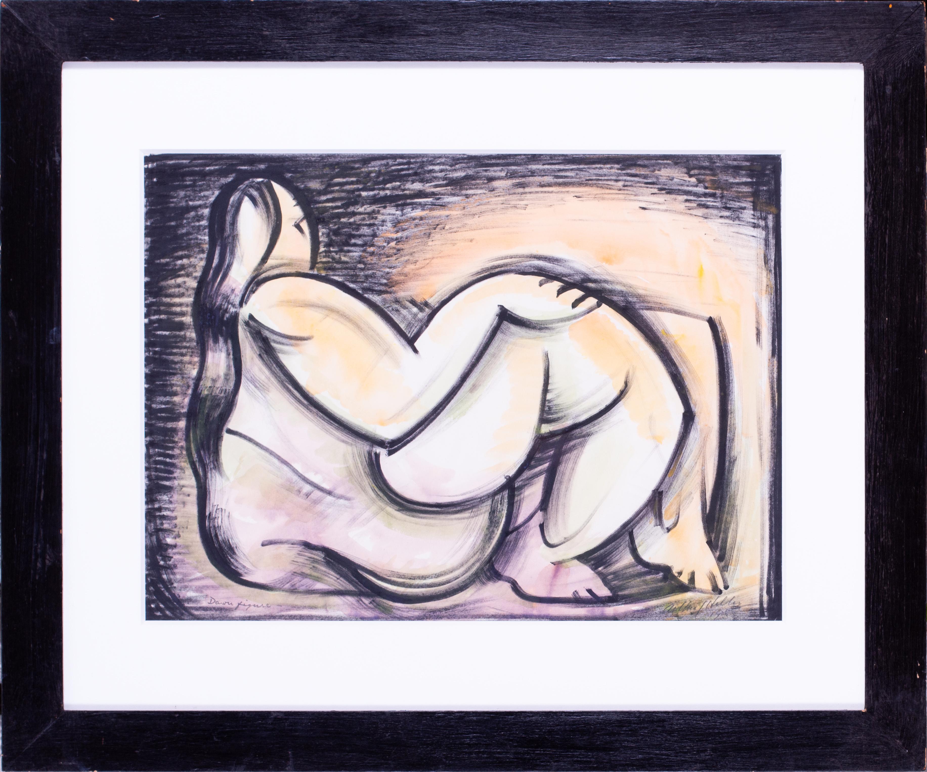 A poetic and quietly enigmatic work by Arthur Cyril Hilton (British, 1897–1960), Dawn figure reflects the artist’s sustained interest in the threshold between representation and abstraction.
Hilton was a self-taught painter and sculptor from