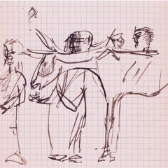 Robert Colquhoun & Robert Macbryde sketch from Siena, Italy, 1949, British