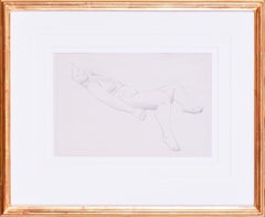 Drawing of a reclining female nude, British, William Patrick Roberts, 20th C