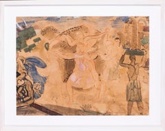 Original French 20th Century cubist watercolour by the French painter Latapie