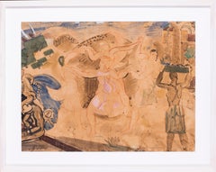 Original French 20th Century cubist watercolour by the French painter Latapie 