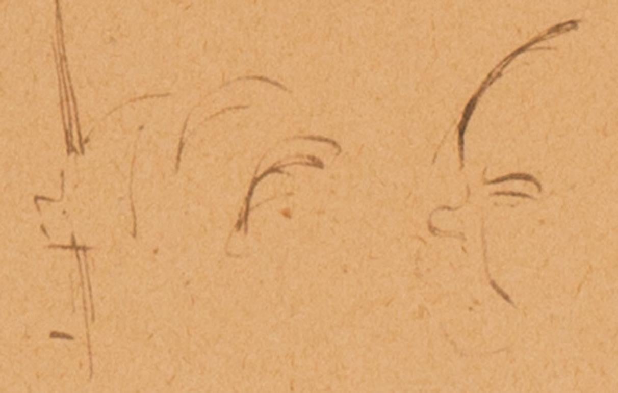Set of 3 French Impressionist early 20th century drawings by Jean Louis Forain 4