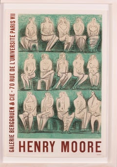 Original exhibition poster for Henry Moore exhibition, 1957 at Galerie Berggruen