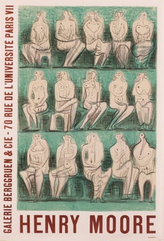 Original exhibition poster for Henry Moore exhibition, 1957 at Galerie Berggruen