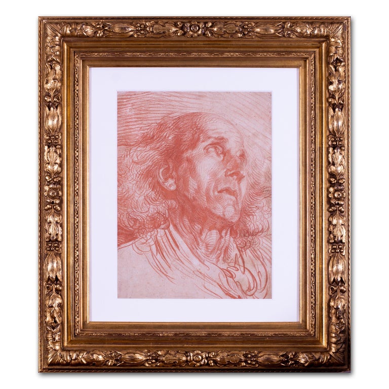 French, old master drawing of a gentleman by Jean-Baptiste Greuze For Sale 7