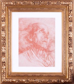 French, old master drawing of a gentleman by Jean-Baptiste Greuze