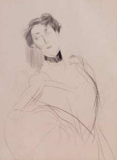 Giovanni Boldini disegno di una donna, Italia, XIX secolo