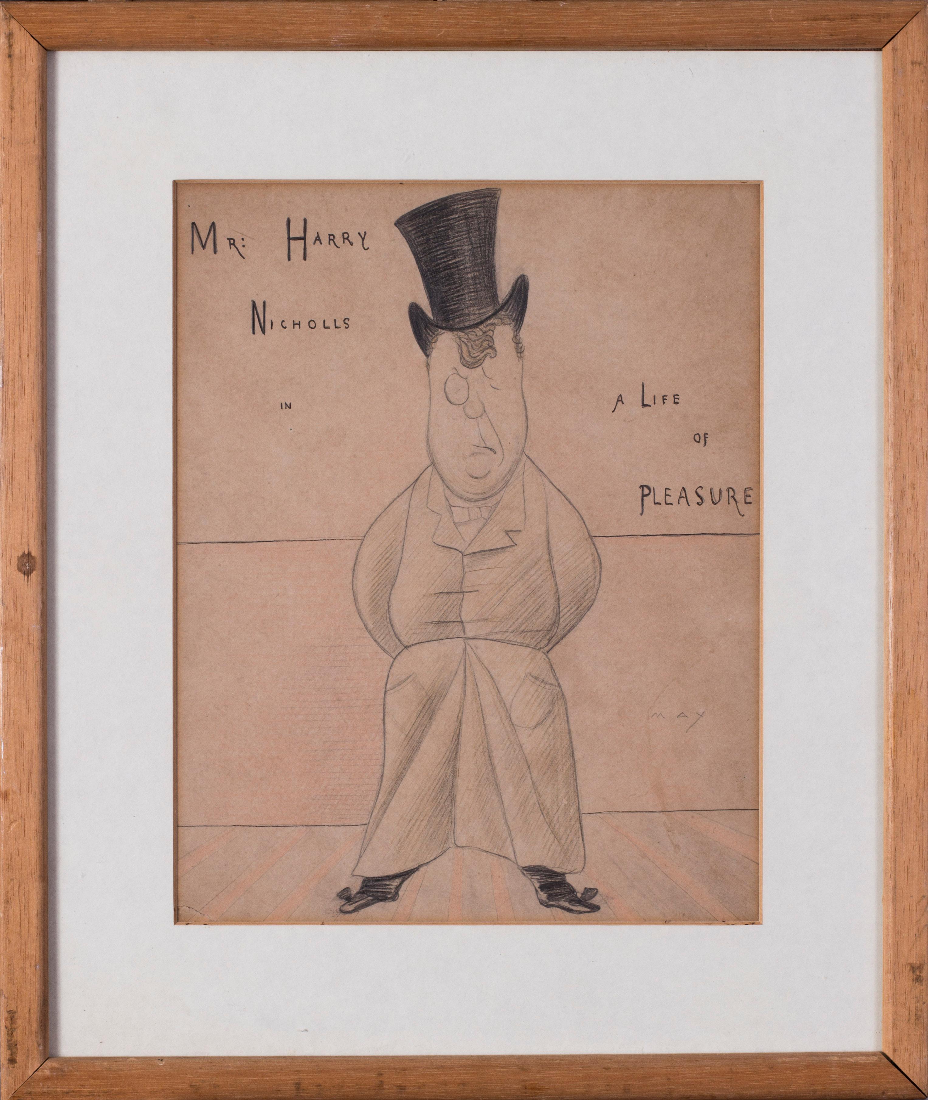 Max Beerbohm, 19th Century British caricature of Mr Harry Nichols