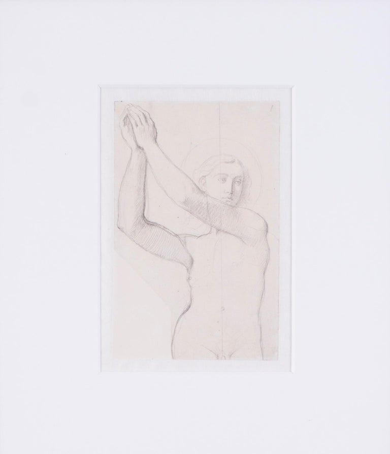Ingres, 'Study for the Archangel Raphael of Saint-Ferdinand Chapel', Paris For Sale 1