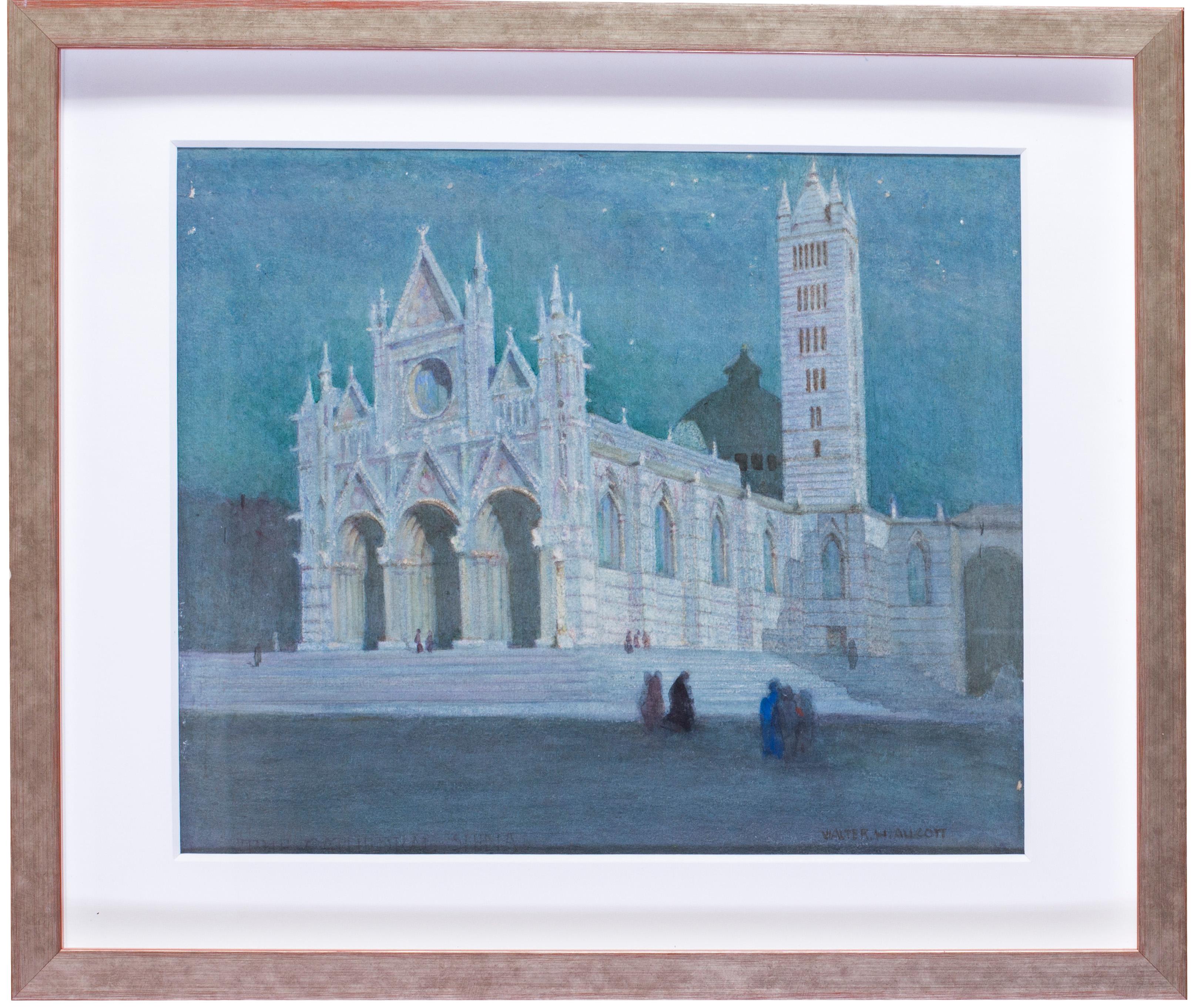 Siena and Florence, Italy by 20th Century British artist Allcott - Art by Walter H. Allcott