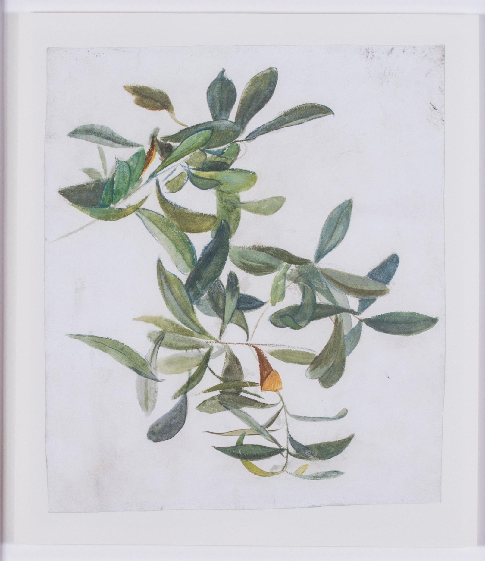 Evelyn De Morgan (British, 1855 – 1919)
An olive branch
Watercolour on paper
9 x 7.1/2 in. (22.8 x 19 cm.)
Provenance: The Clayton-Stamm Collection.  
Dominic Winter, Cirencester, 8th November 2018, lot 464

Evelyn de Morgan is identified as one of