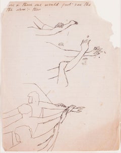 Stanley Spencer, original British drawing, Studies of Arms,