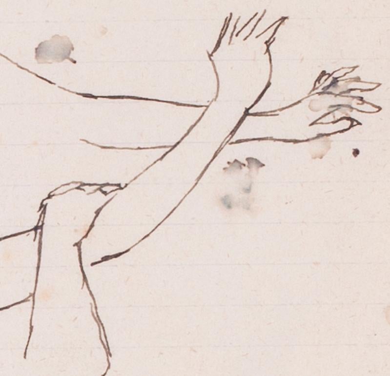 Stanley Spencer, original British drawing, Studies of Arms,  3