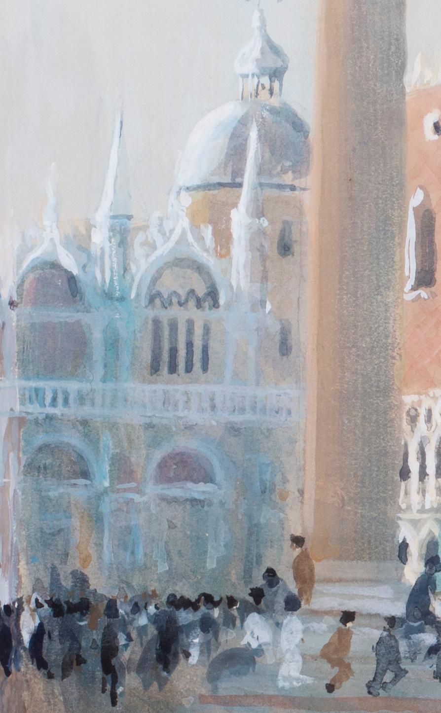 San Marco, Venezia, acquerello del 1986 circa dell'artista britannico John Doyle 1