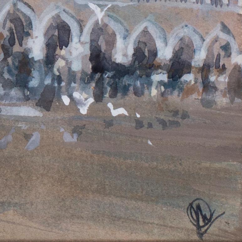 San Marco, Venezia, acquerello del 1986 circa dell'artista britannico John Doyle 3