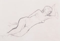 Edward Wolfe, británico Década de 1940 Dibujo de desnudo reclinado
