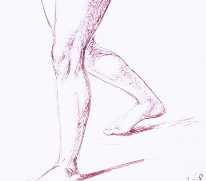 dessin au stylo et à l'encre britannique du 19e siècle représentant un nu par William Edward Frost en vente 4