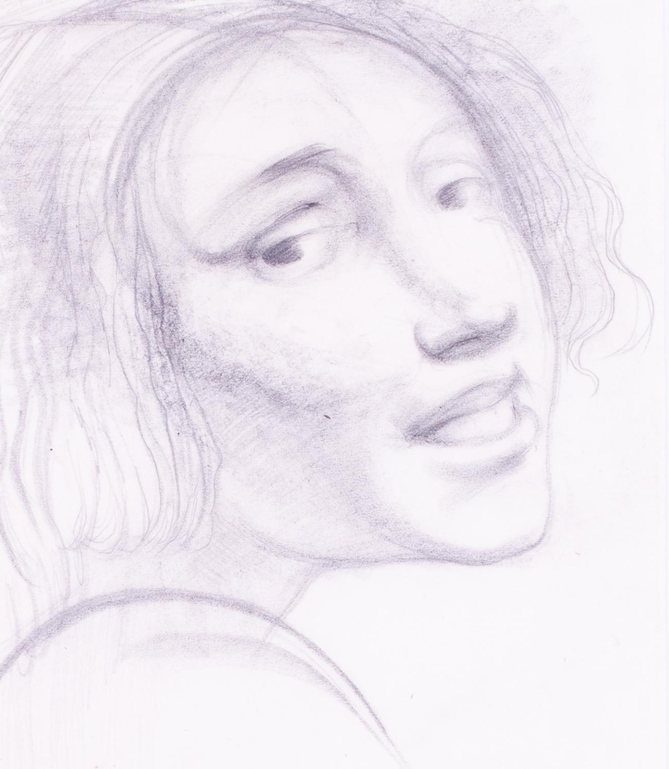british girl drawn on face
