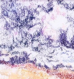 Post Impressionist French landscape in blues and reds, pastels