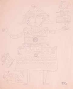 Early 20th Century figurative drawing by French Fauvist artist Andre Derain