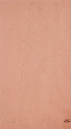 Disegno di un nudo dei primi del Novecento dell'artista fauvista francese Andre Derain