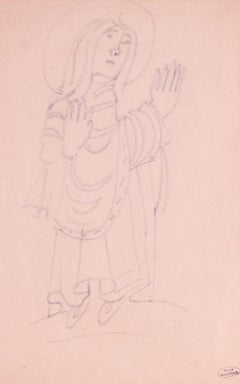 Dibujo fauvista francés de principios del siglo XX de André Derain de un santo