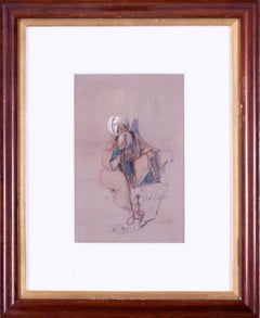 Set of six 19th Century studies or Turkish characters by Maltese artist Preziosi