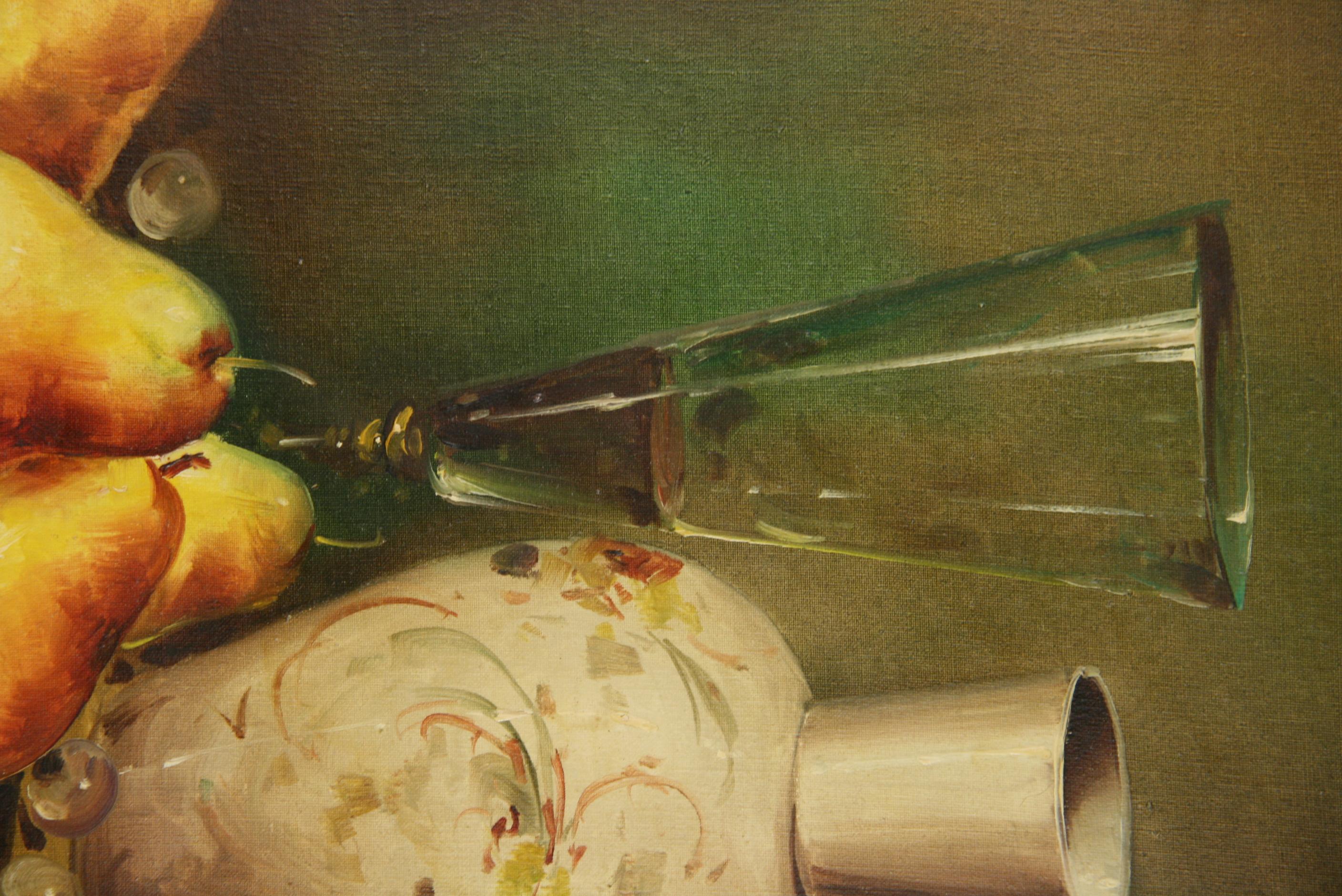 pear still life painting