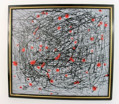 Abstract Expressionist Black and Red
