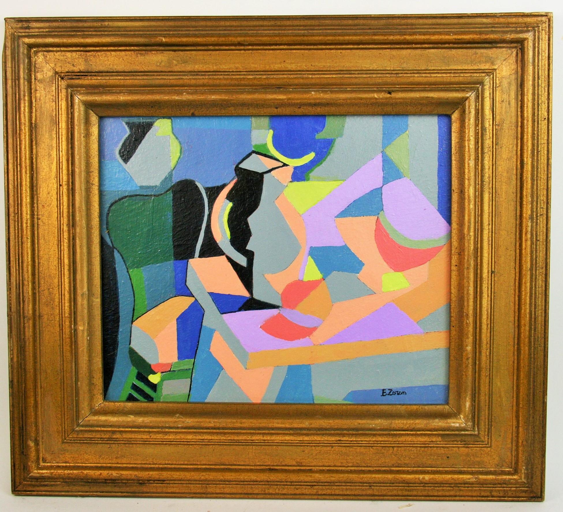 E.Zoran Interior Painting - Cubic Abstract Still Life by Zoran
