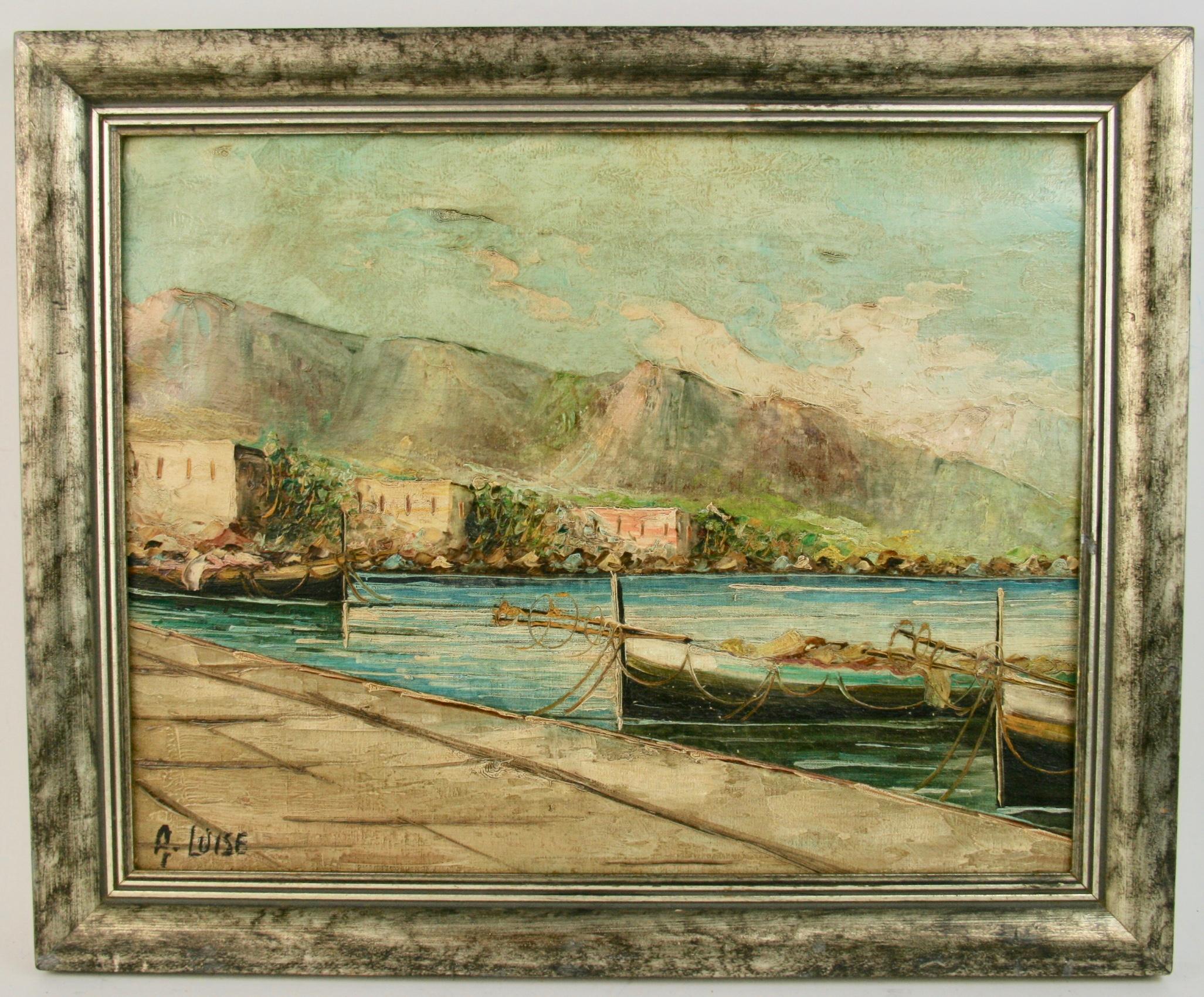 A.Luise Landscape Painting - Amalfi Coastal Landscape  Painting