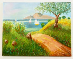 Amalfi Coast  Sailing Painting