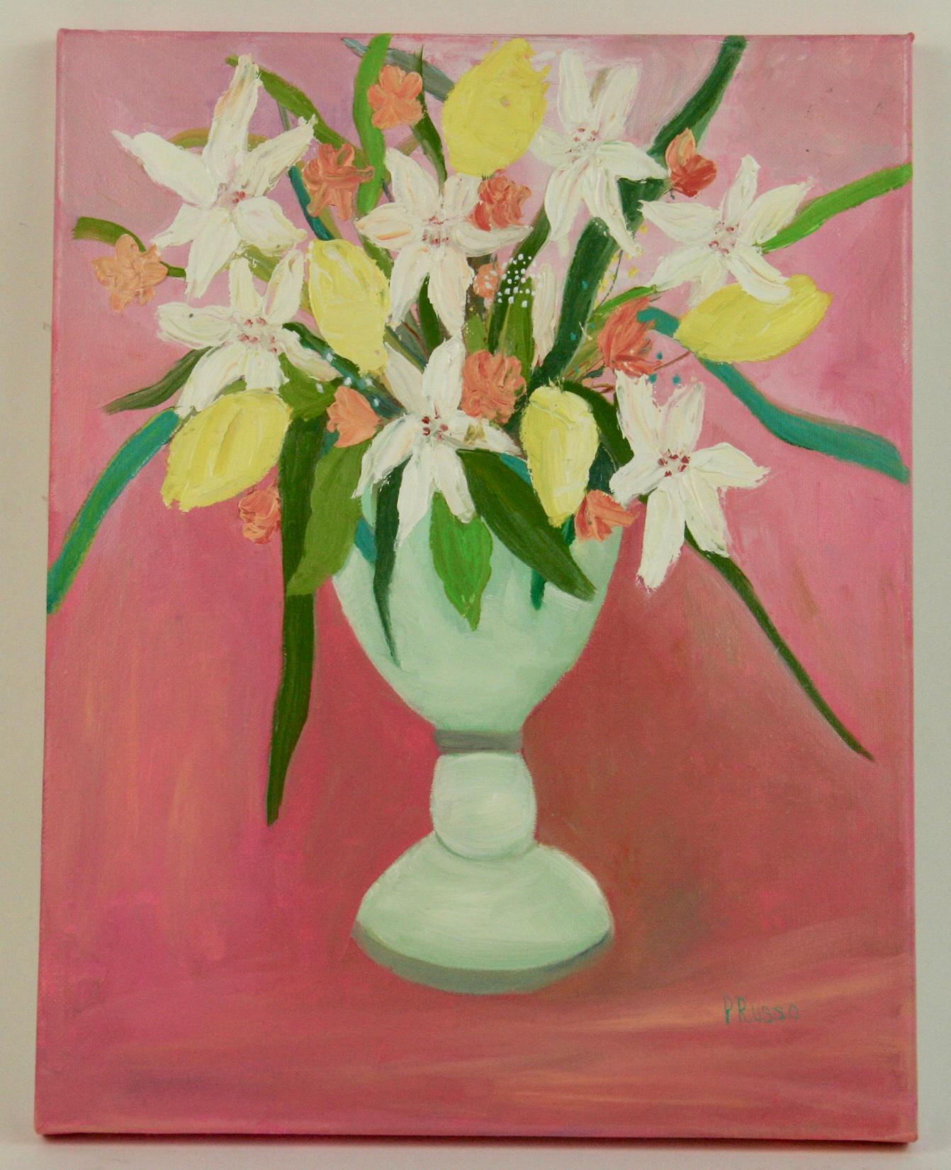 Unknown Still-Life Painting - Floral Still Life Pink