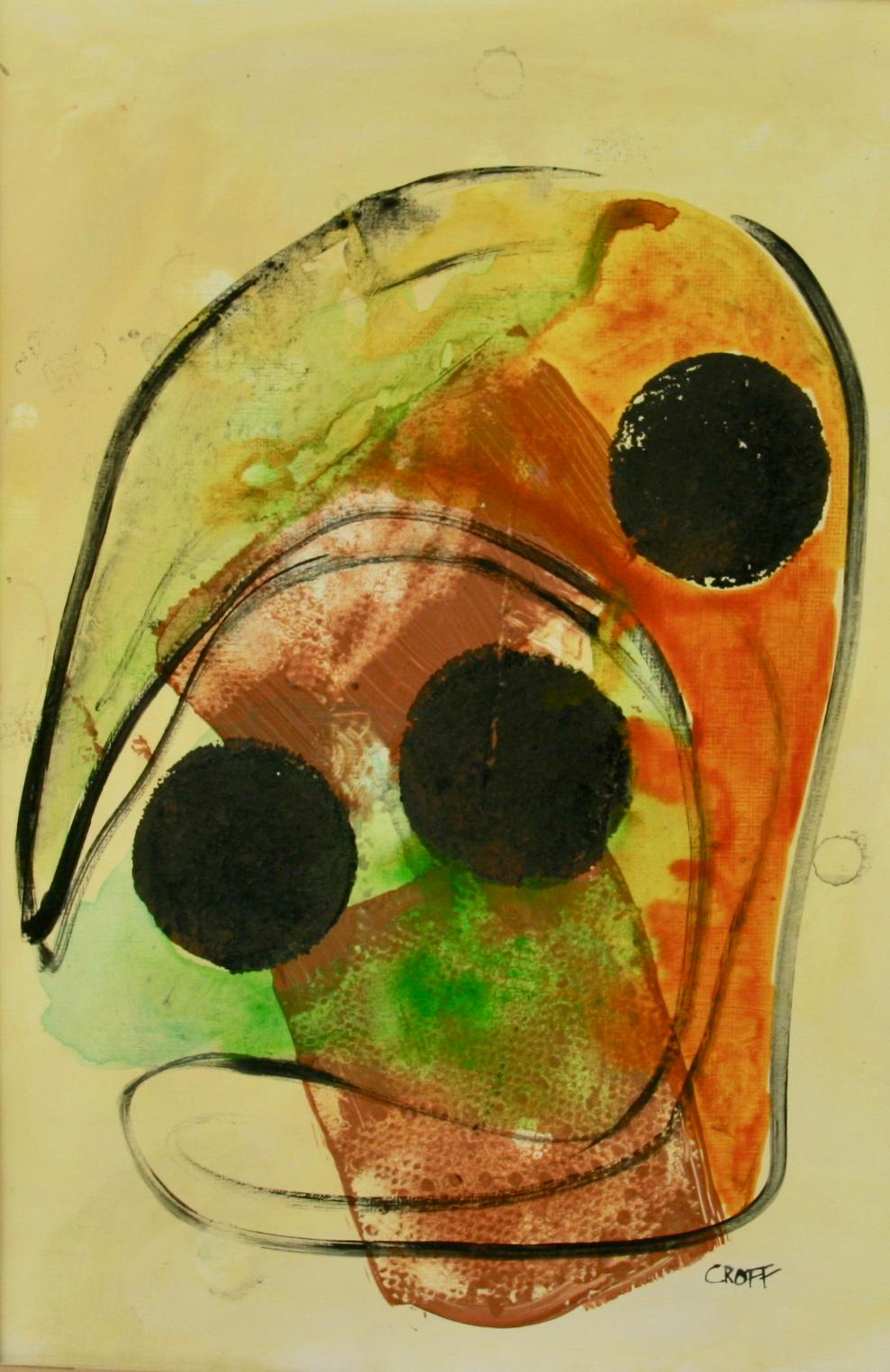 Croff Abstract Painting - Mask Figurative  Abstract 
