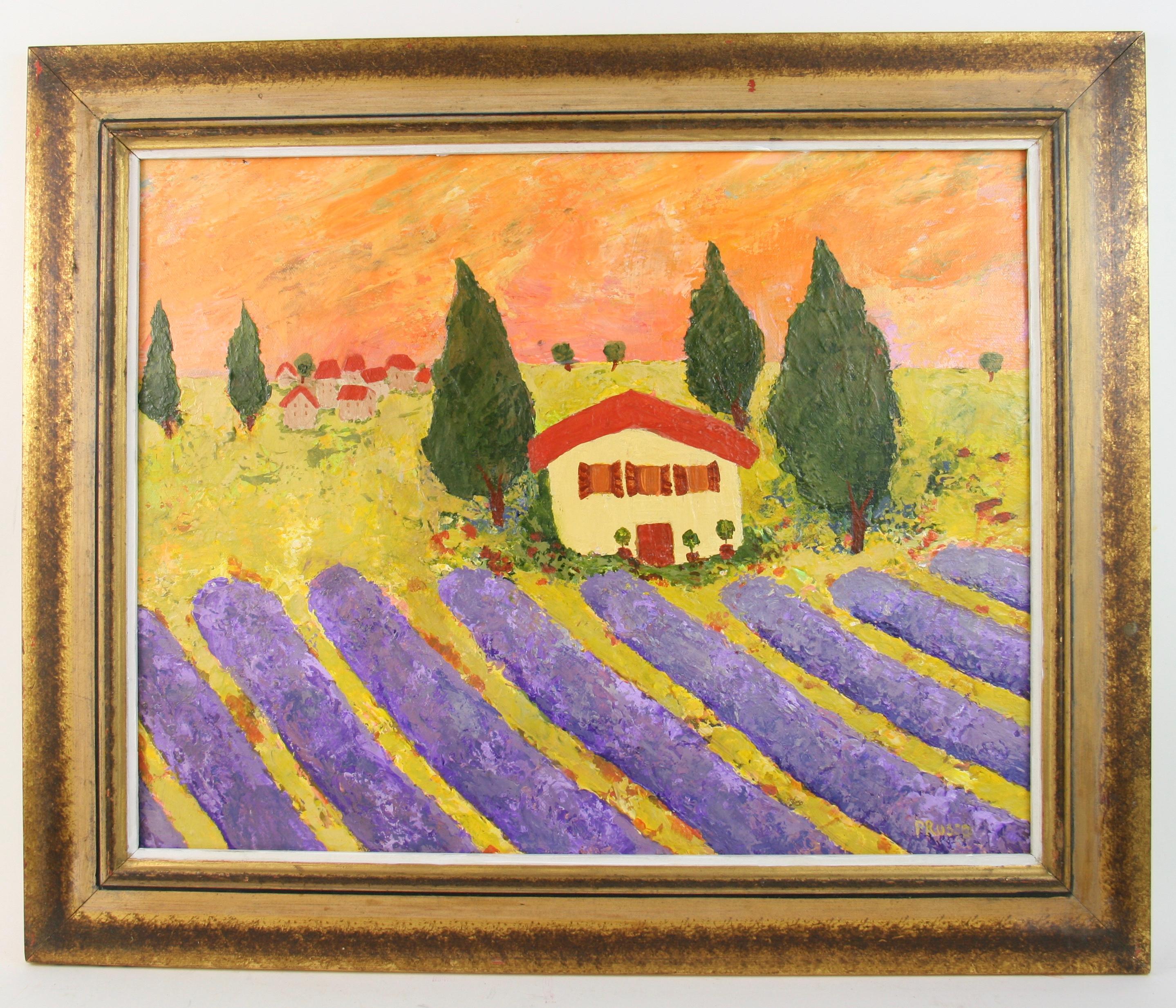 Provence Lavender  Field Landscape - Painting by Unknown