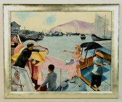Travel to the Orient  Figurative Nautical Scene 1940's