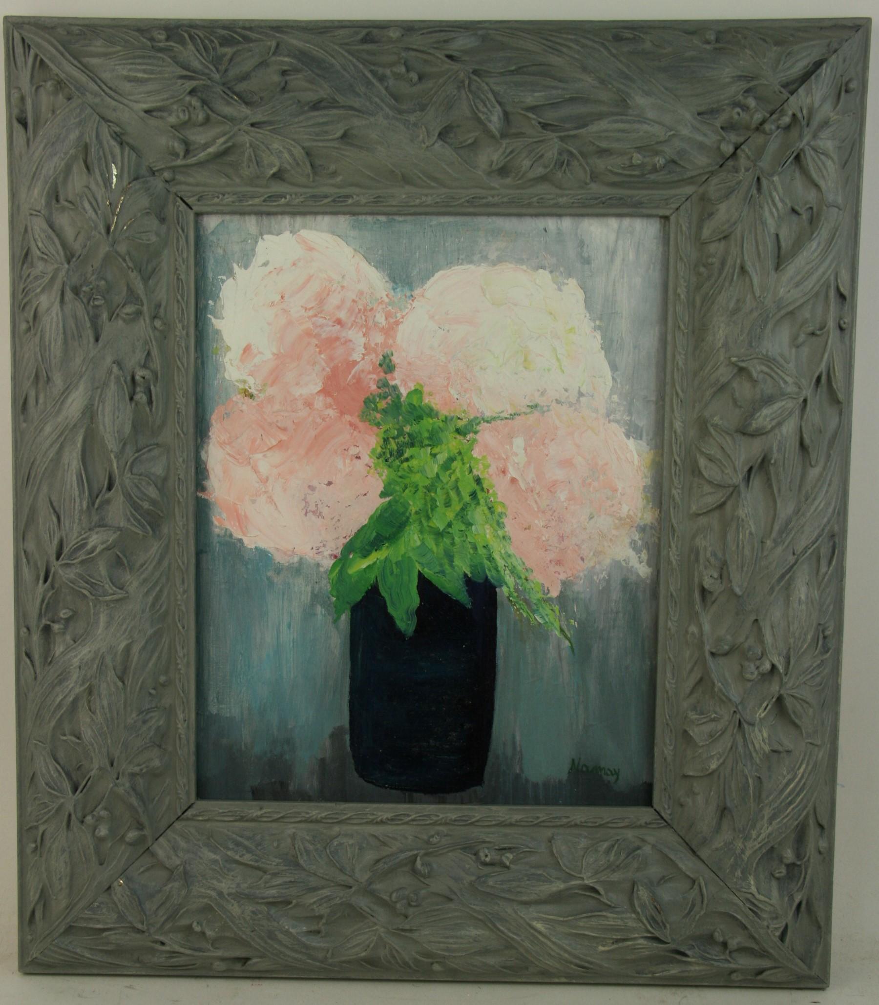 Namay Landscape Painting - Hydrangea Bouquet Floral 