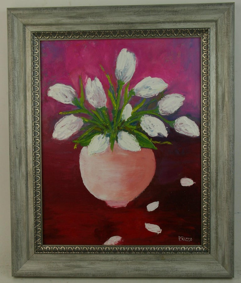 P.Russo Landscape Painting - Tulip Bouquet Floral  Painting