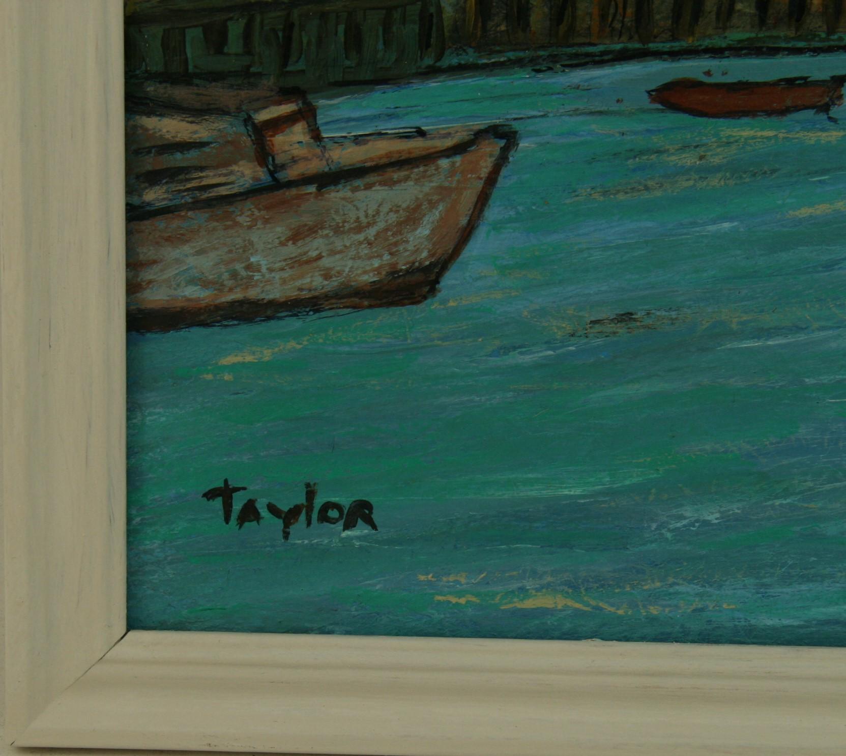 3719 Acrylic on artist board
Set in a hand painted wood frame