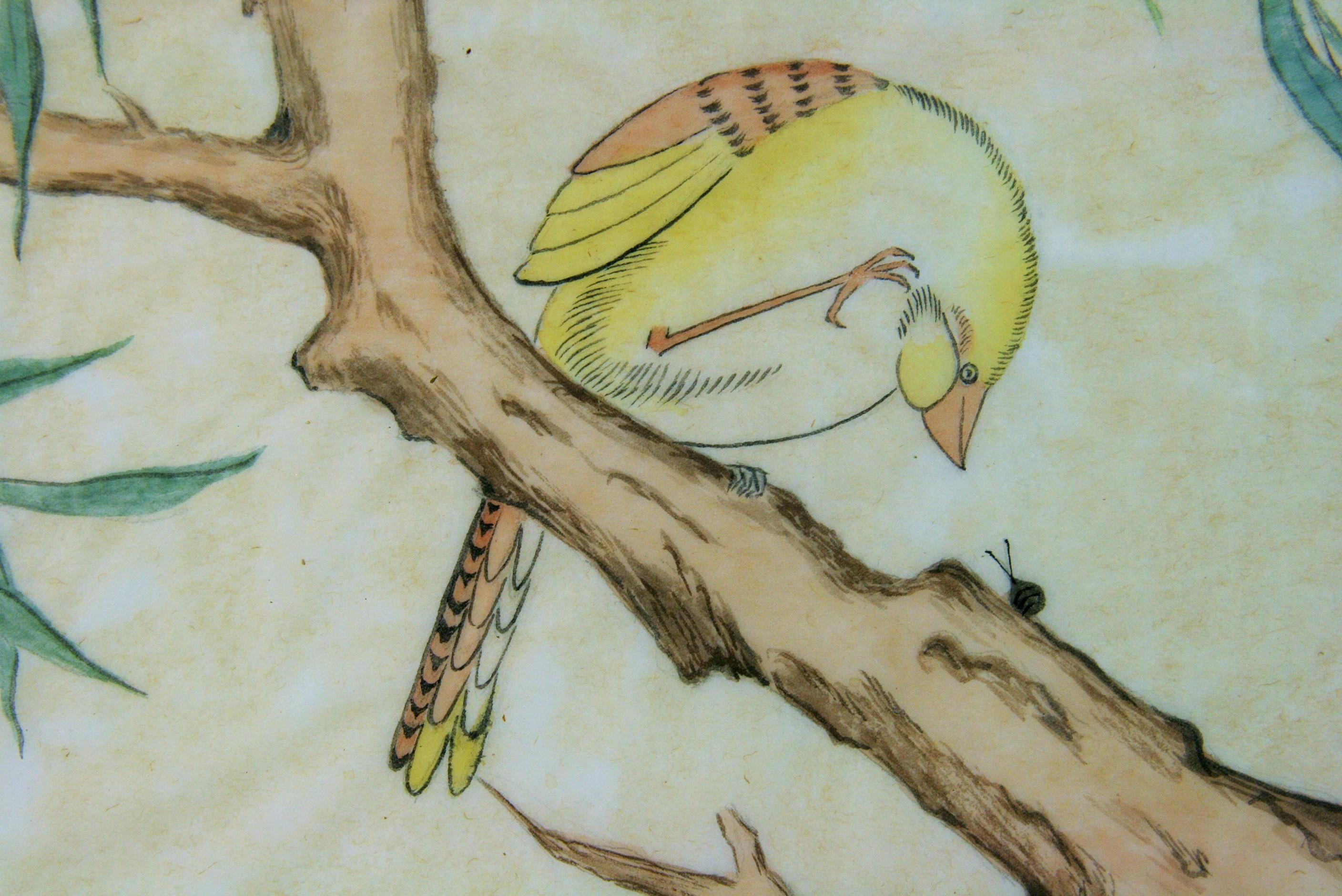 Bird on a Perch Watercolor 2