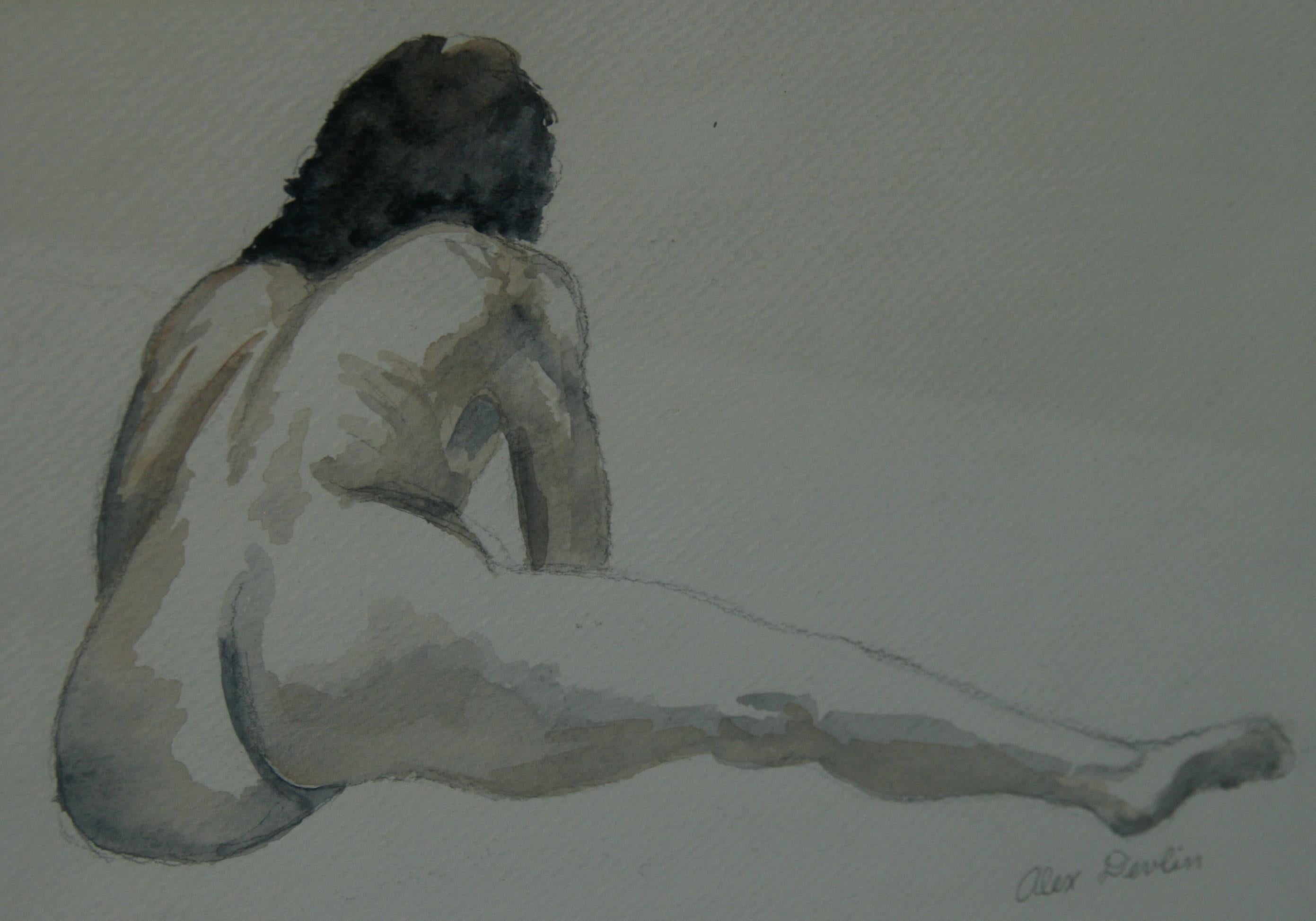 Male Nude Recling Seen From Rear by Alex Devlin For Sale 5