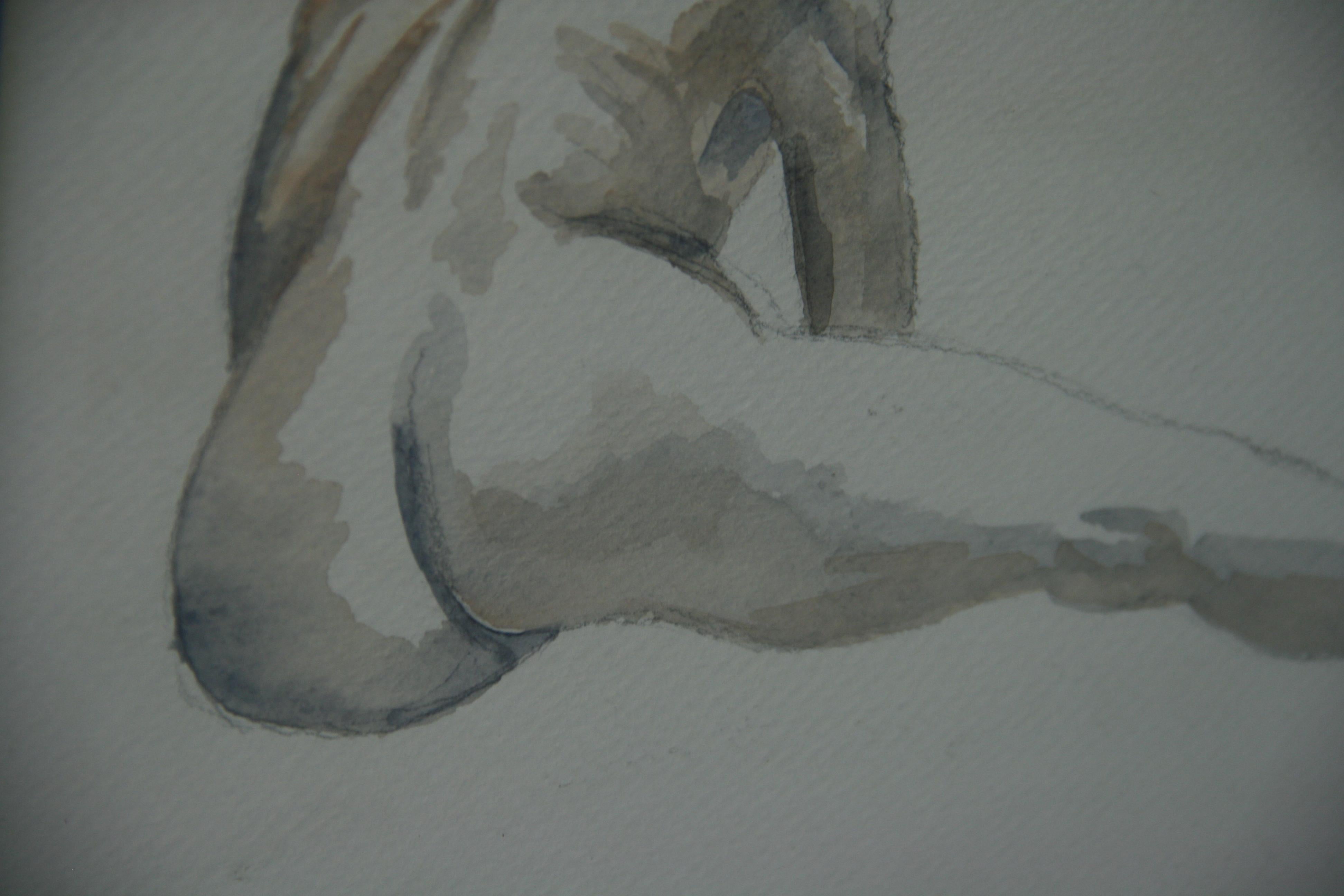 Male Nude Recling Seen From Rear by Alex Devlin For Sale 7
