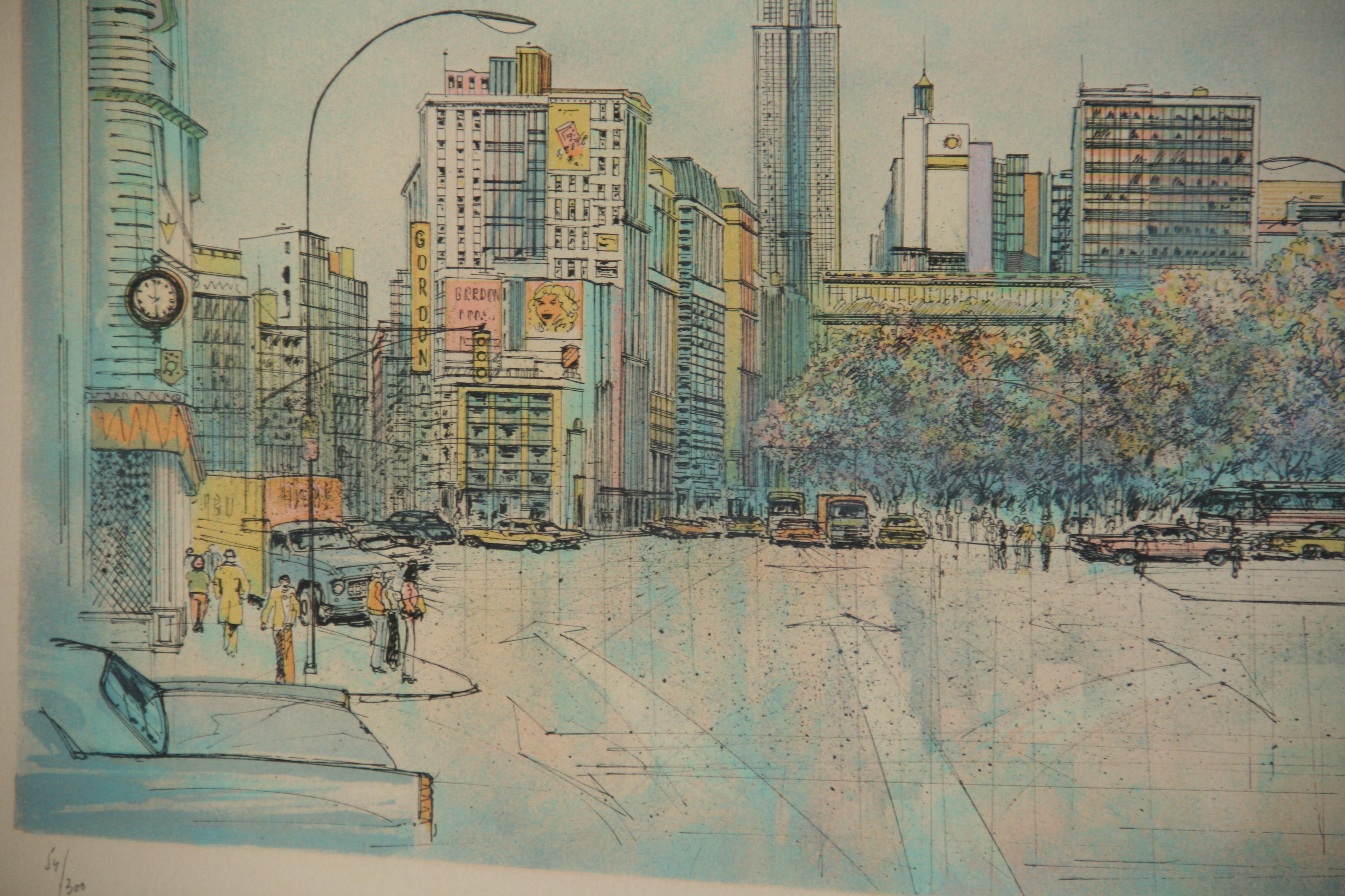 5186 NYC-Skyline-Lithografie