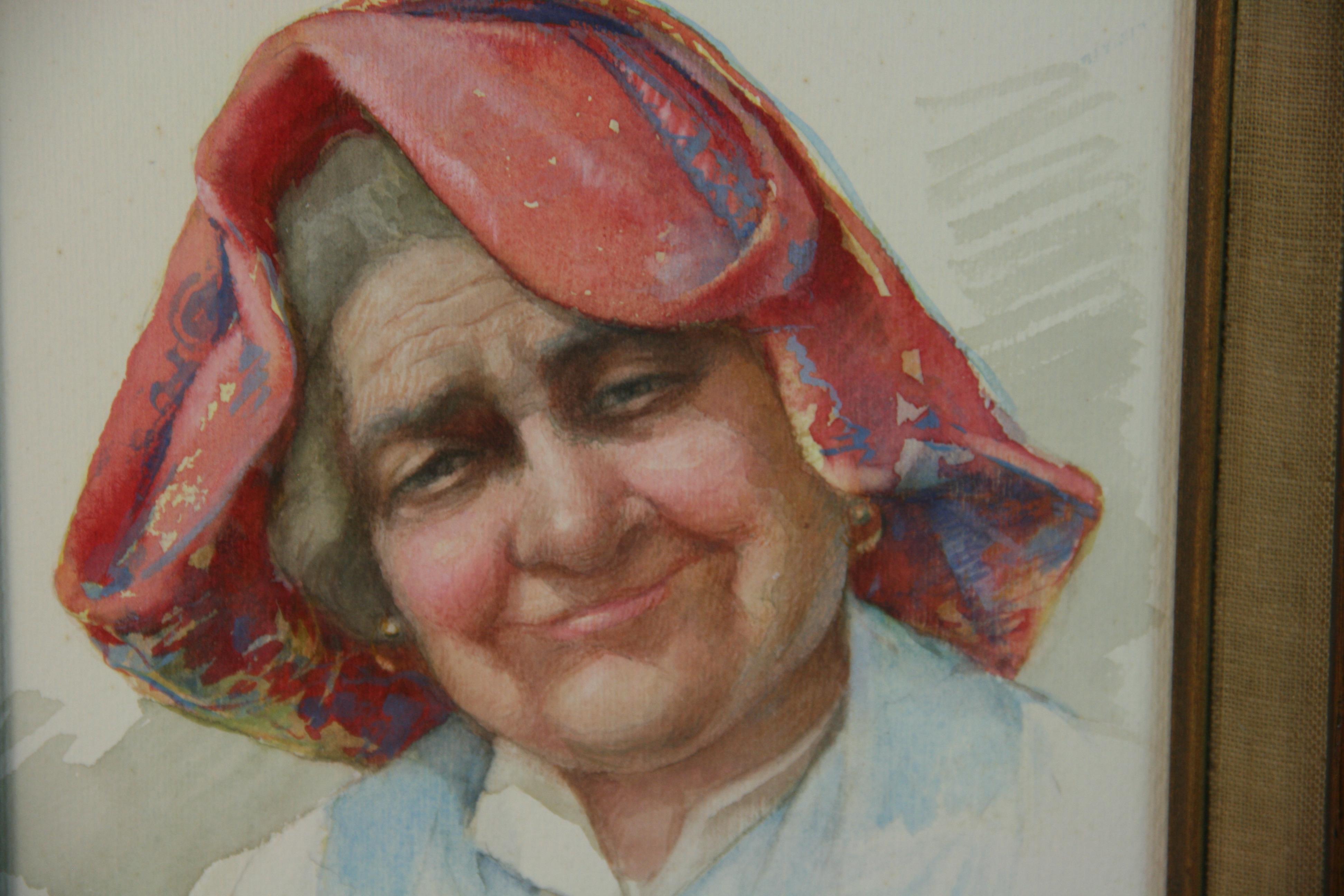 6035 Antico ritratto ad acquerello della mia Nonna italiana
1940's
In un'elaborata cornice di Wood
Dimensioni dell'immagine 10x7,5