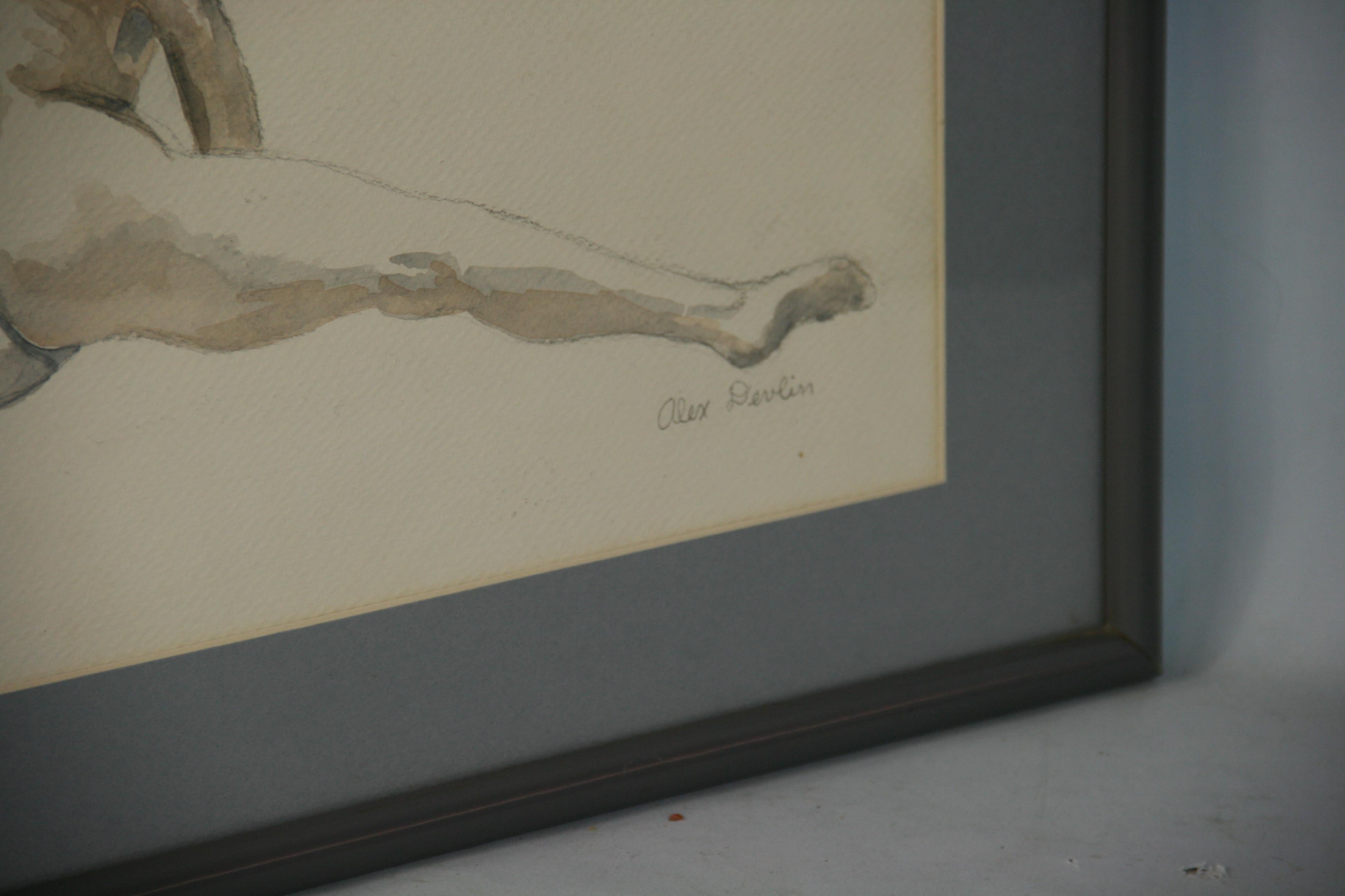 Male Nude Recling Seen From Rear by Alex Devlin For Sale 2