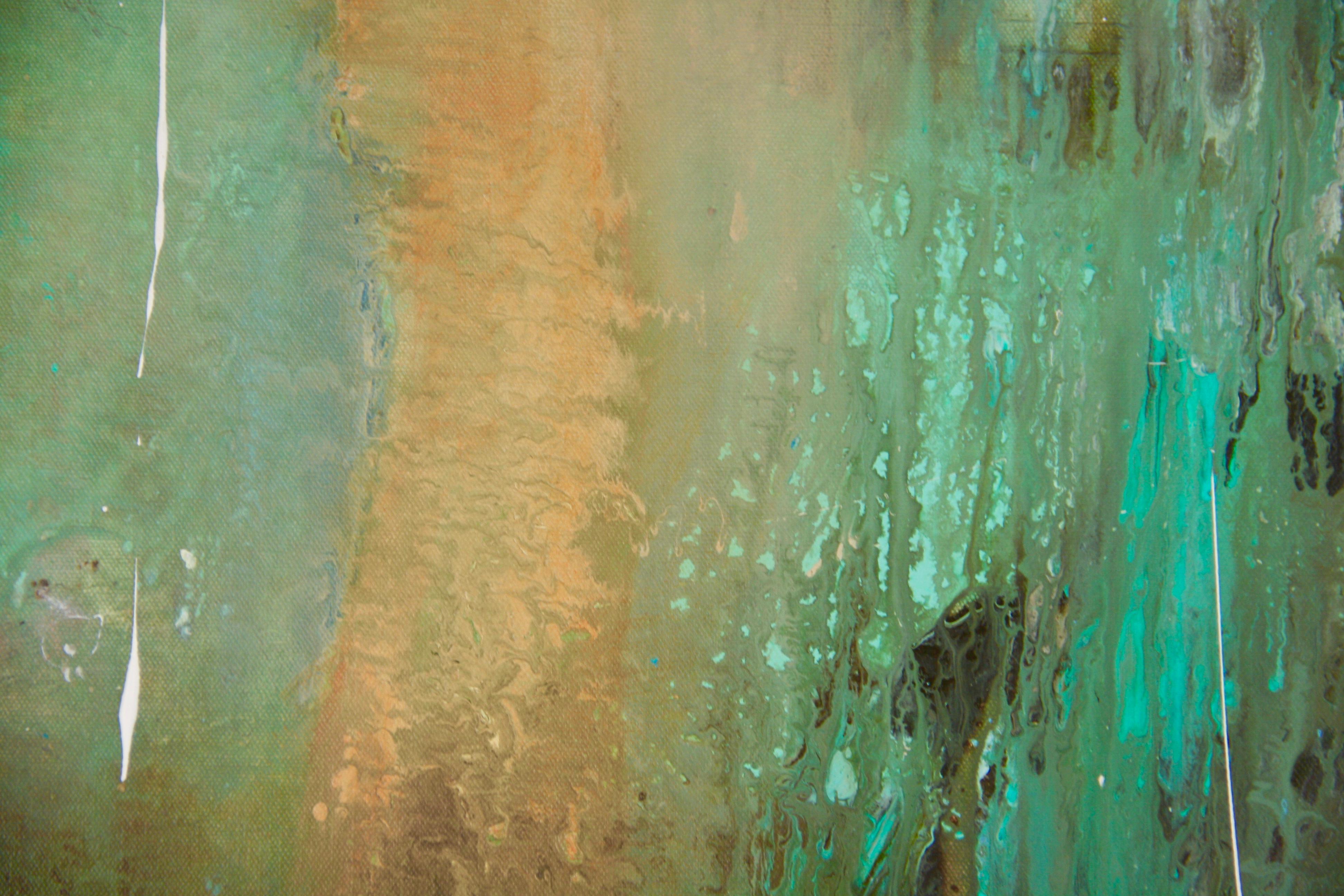 Large Scale Acquamarine Abstract Painting 6